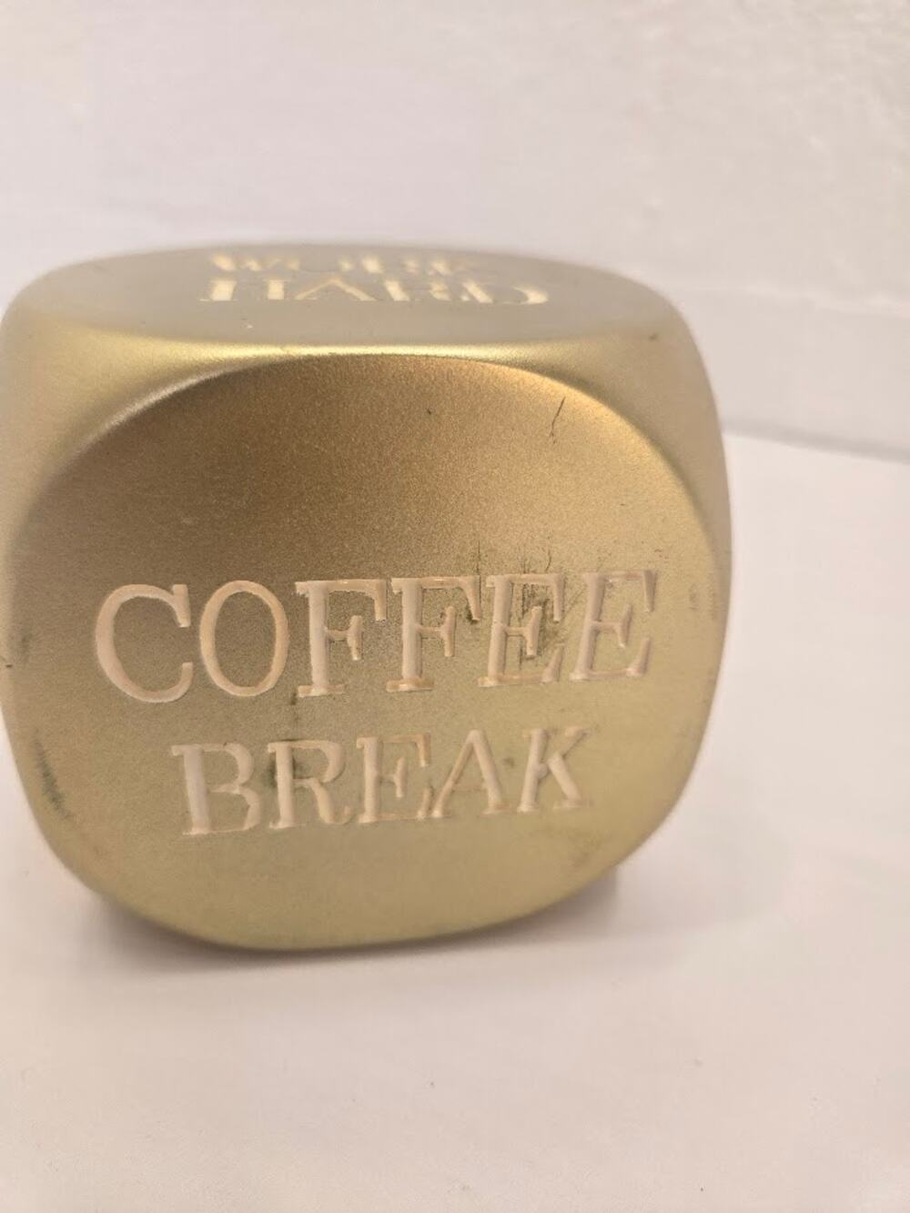 Gold Inspirational Dice 4" Motivational Quote Block Tabletop Desk Decor